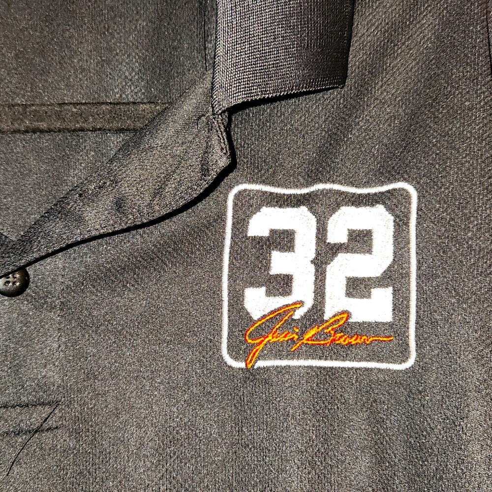 Dunbrooke Men's Large Short Sleeve Polo Shirt Jim Brown number 32 polo.